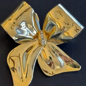 Vintage Holiday Bow Brooch